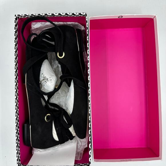 DVF Diane von Furstenberg Dakar Lace Up Ballet Style Flats Suede US 6.5 Powder - Picture 10 of 12